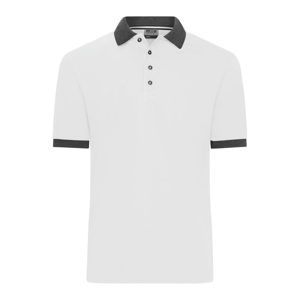 Men's Polo - Klassisches Polo mit kontrastfarbigem Kragen und Armbündchen in Piqué-Qualität