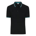 Men's Polo - Klassisches Polo mit Kontraststreifen an Kragen und Armbündchen in Piqué-Qualität
