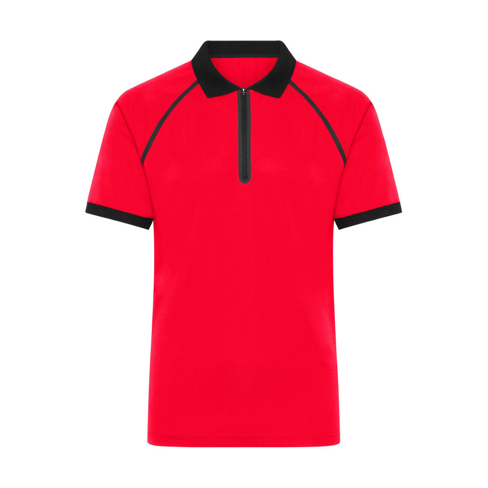 Men's Zip-Polo - Polo mit Reißverschluss aus Funktions-Polyester für Promotion, Sport und Freizeit