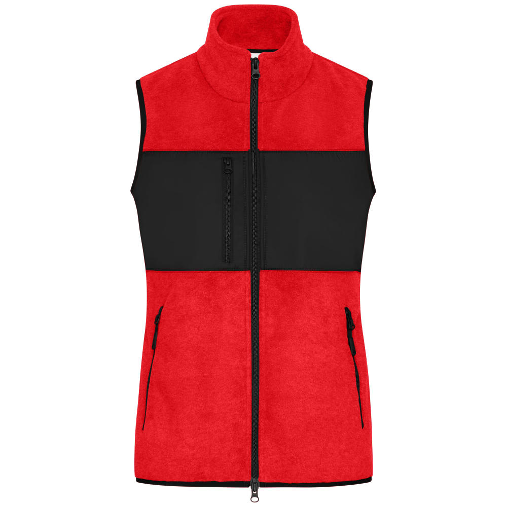 Ladies' Fleece Vest - Fleeceweste im Materialmix