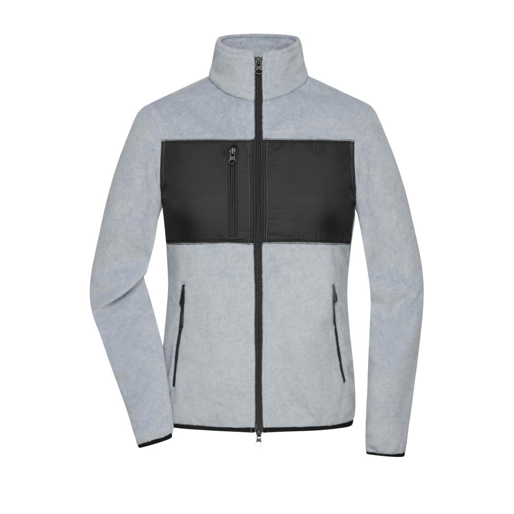 Ladies' Fleece Jacket-Fleecejacke im Materialmix