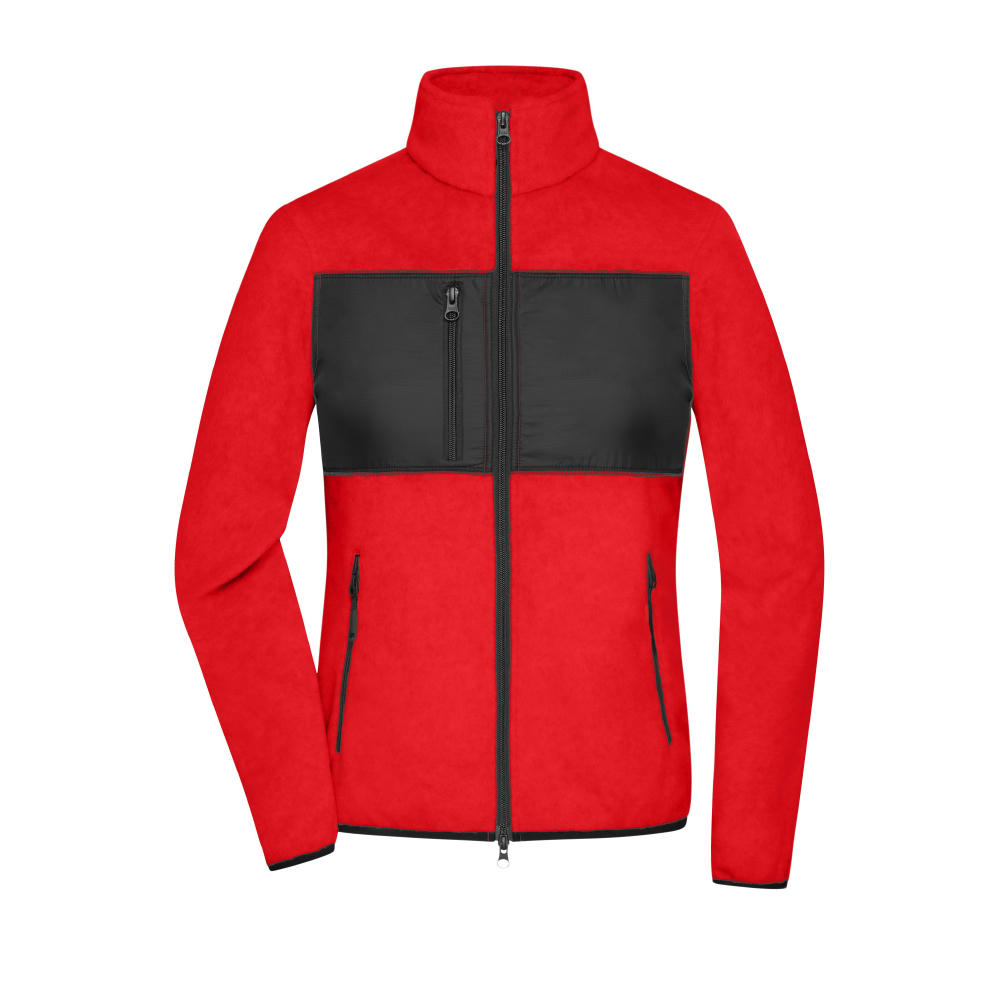 Ladies' Fleece Jacket   GRS - Fleecejacke im Materialmix