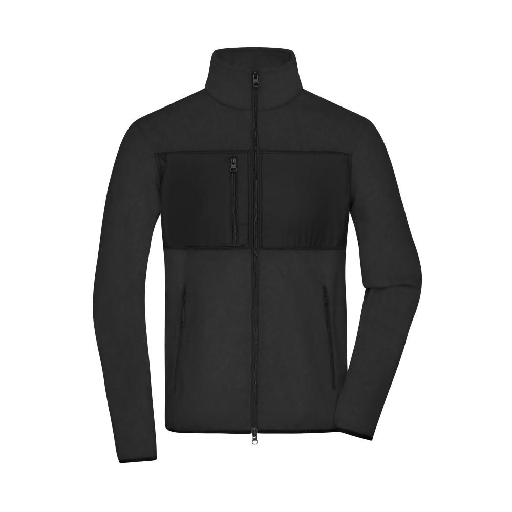 Men's Fleece Jacket   GRS - Fleecejacke im Materialmix