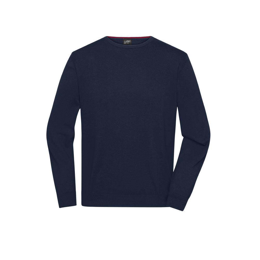 Men's Round-Neck Pullover - Klassischer Baumwoll-Pullover