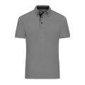 Men's Plain Polo - Polo mit Button-Down Kragen
