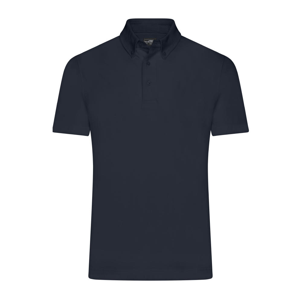 Men's Plain Polo - Polo mit Button-Down Kragen