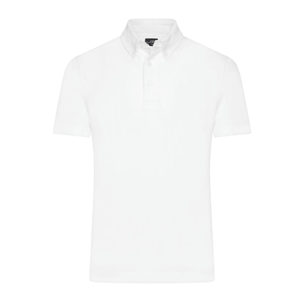 Men's Plain Polo - Polo mit Button-Down Kragen