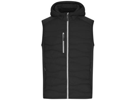 Men's Hybrid Vest-Sportliche Weste mit Kapuze im attraktiven Materialmix