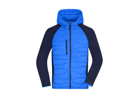 Men's Hybrid Jacket-Sportliche Jacke mit Kapuze im attraktiven Materialmix