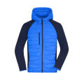 Men's Hybrid Jacket-Sportliche Jacke mit Kapuze im attraktiven Materialmix