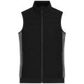 Ladies' Padded Hybrid Vest-Wattierte Weste mit Stehkragen im attraktiven Materialmix