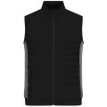 Men's Padded Hybrid Vest-Wattierte Weste mit Stehkragen im attraktiven Materialmix