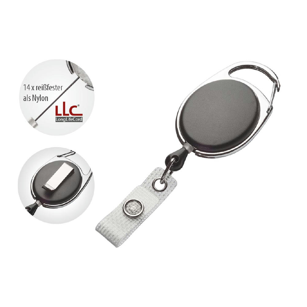Ausweisjojo 1025 LongLifeCord schwarz Vollton 
