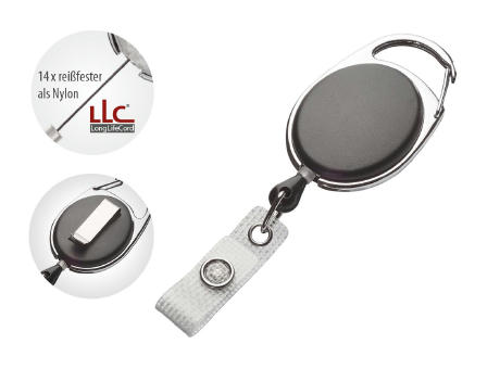 Ausweisjojo 1025 LongLifeCord schwarz Vollton 