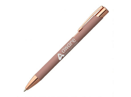 MARTINIQUE Soft Touch Kugelschreiber Rose Gold mit Laser Gravur