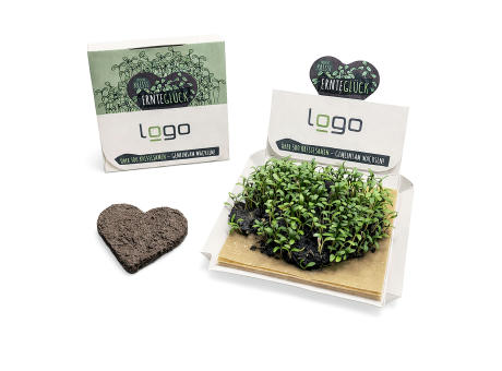 Kresse-Herz "Ernteglück" inkl. Pflanzschale - torffrei