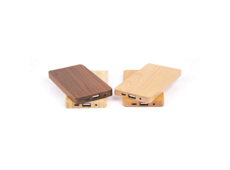 Powerbank Holzpanel