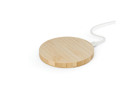 Wireless QI Charger Bamboo round