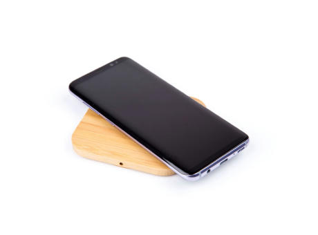 Wireless QI Charger Bamboo square