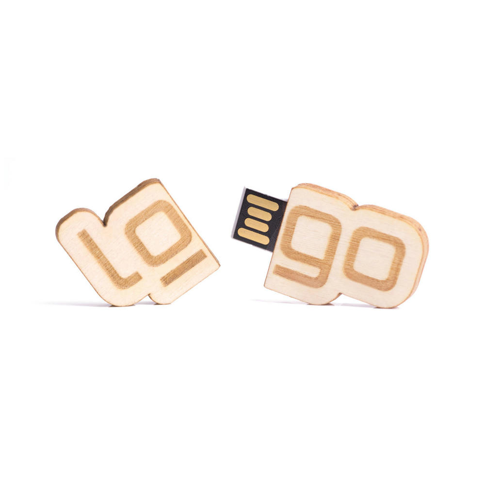 USB Stick Eigendesign 2D mit Kappe (FSC® zertifiziert) (Holz)