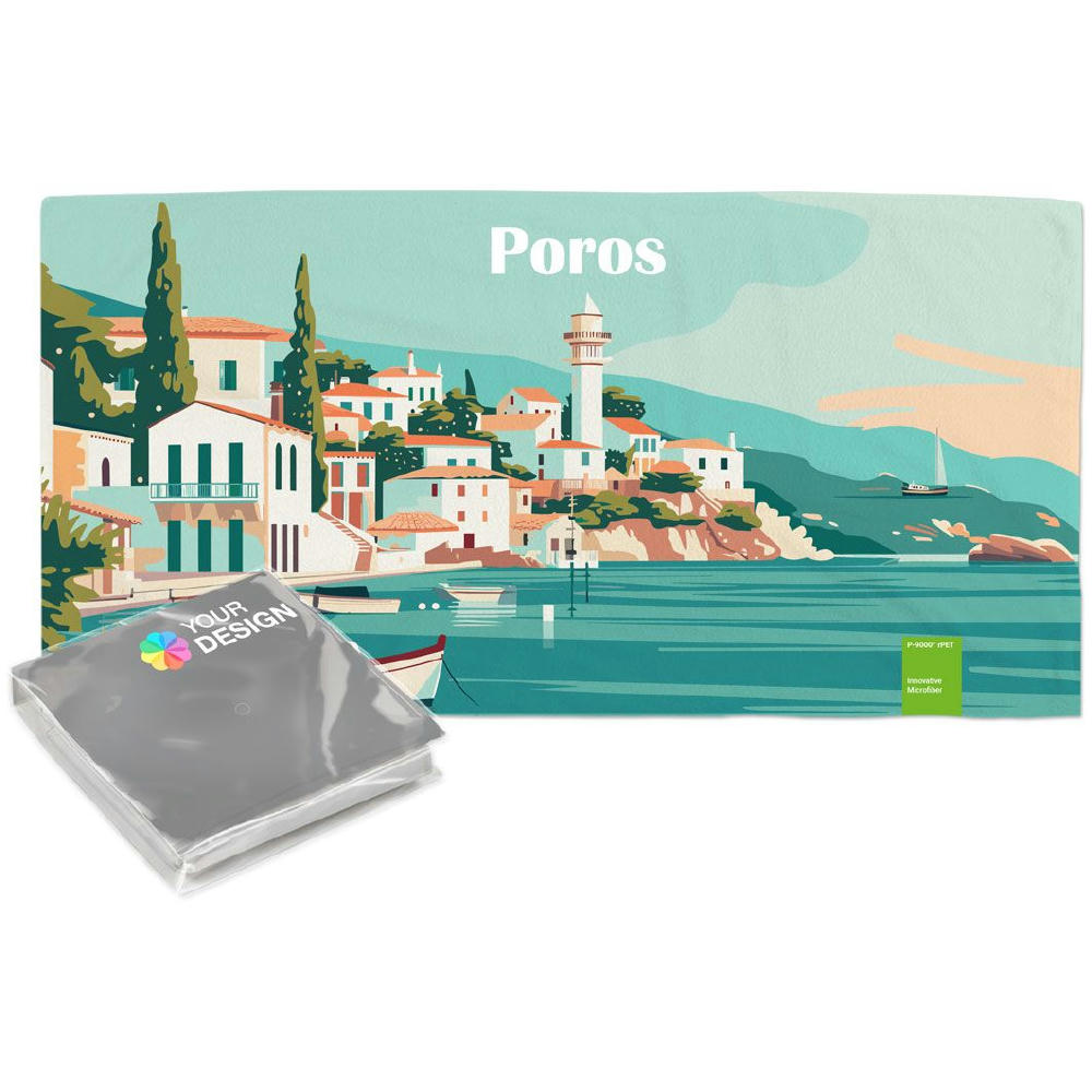 rPET ActiveTowel® Sports 80x40 cm im Polybeutel mit Klappkarte, All-Inklusive-Paket