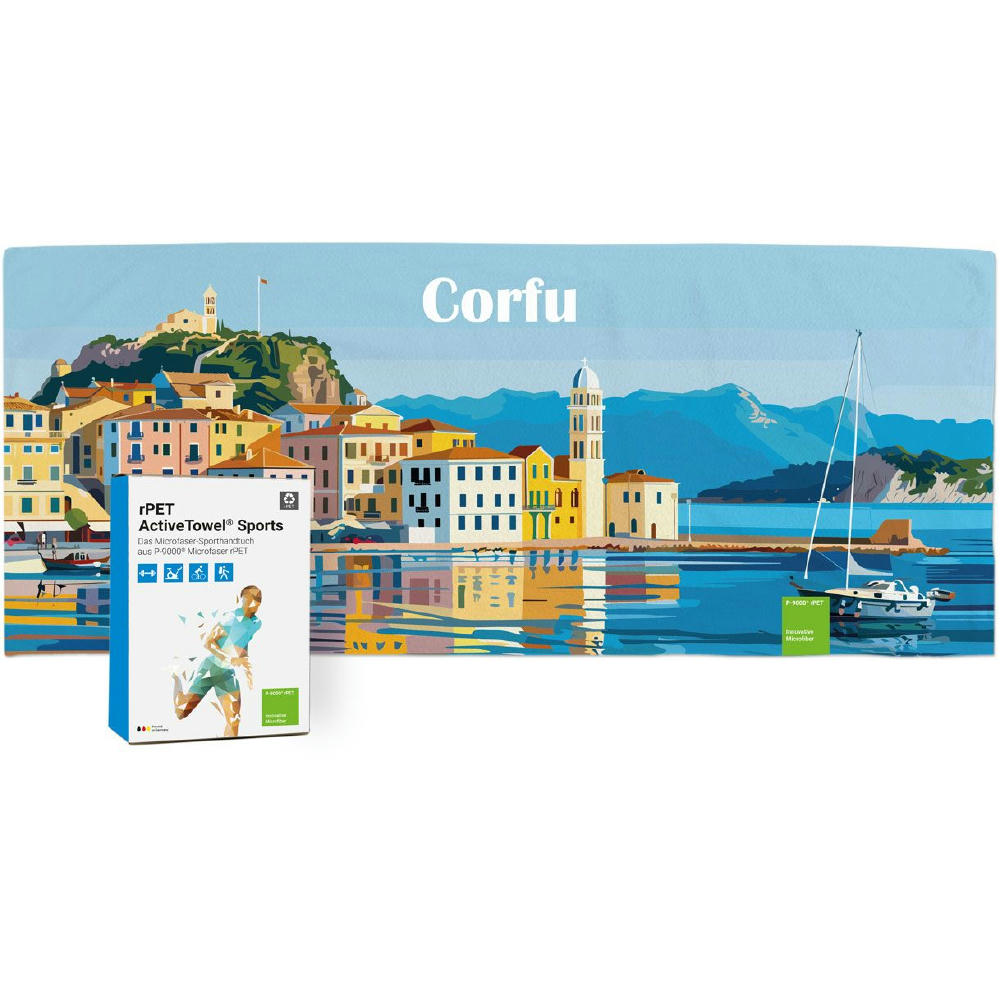 rPET ActiveTowel® Sports 100x40 cm in Faltschachtel, All-Inklusive-Paket