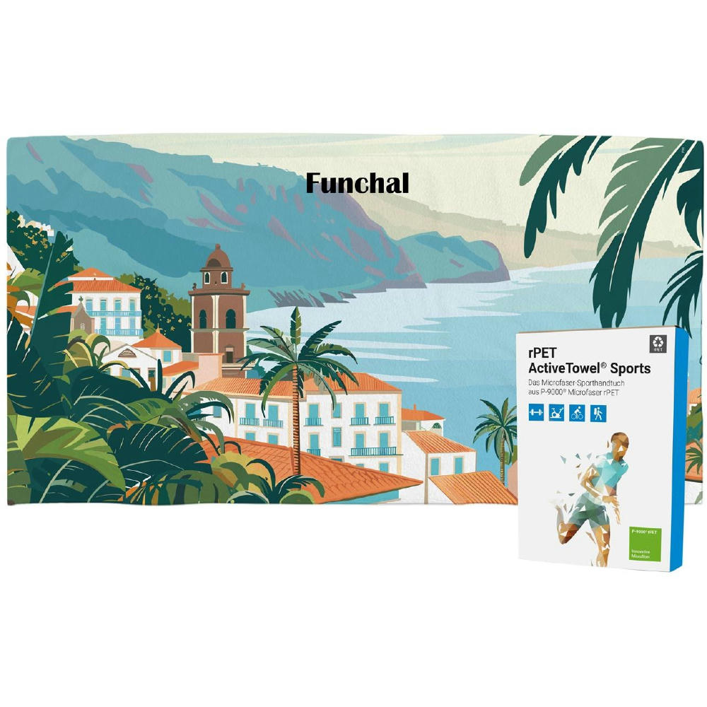 rPET ActiveTowel® Sports 130x70 cm in Faltschachtel, All-Inklusive-Paket