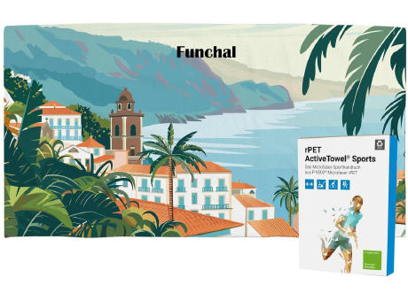 rPET ActiveTowel® Sports 130x70 cm in Faltschachtel, All-Inklusive-Paket