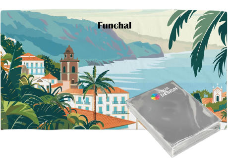 rPET ActiveTowel® Sports 130x70 cm im Polybeutel mit Klappkarte, All-Inklusive-Paket