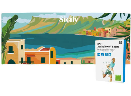 rPET ActiveTowel® Sports 180x70 cm in Faltschachtel, All-Inklusive-Paket