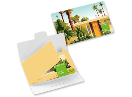 POLYCLEAN rPET Displaytuch 15x15 cm im Papieretui, All-Inclusive-Paket 