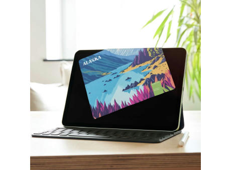 POLYCLEAN rPET Displaytuch 15x15 cm im Pergaminbeutel, All-Inclusive-Paket 