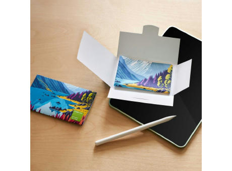 POLYCLEAN rPET Displaytuch 18x15 cm im Papieretui, All-Inclusive-Paket 