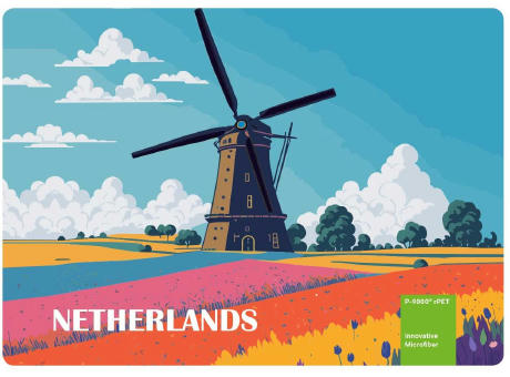 POLYCLEAN rPET Displaytuch 21x15 cm im Pergaminbeutel, All-Inclusive-Paket 