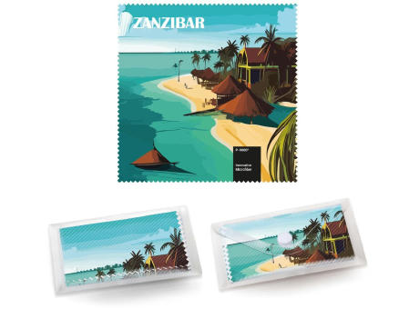 POLYCLEAN Brillenputztuch 18x18 cm im Etui, All-Inclusive-Paket