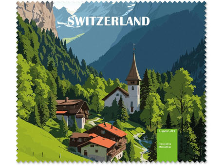 POLYCLEAN rPET Brillenputztuch 18x15 cm im Papieretui, All-Inclusive-Paket