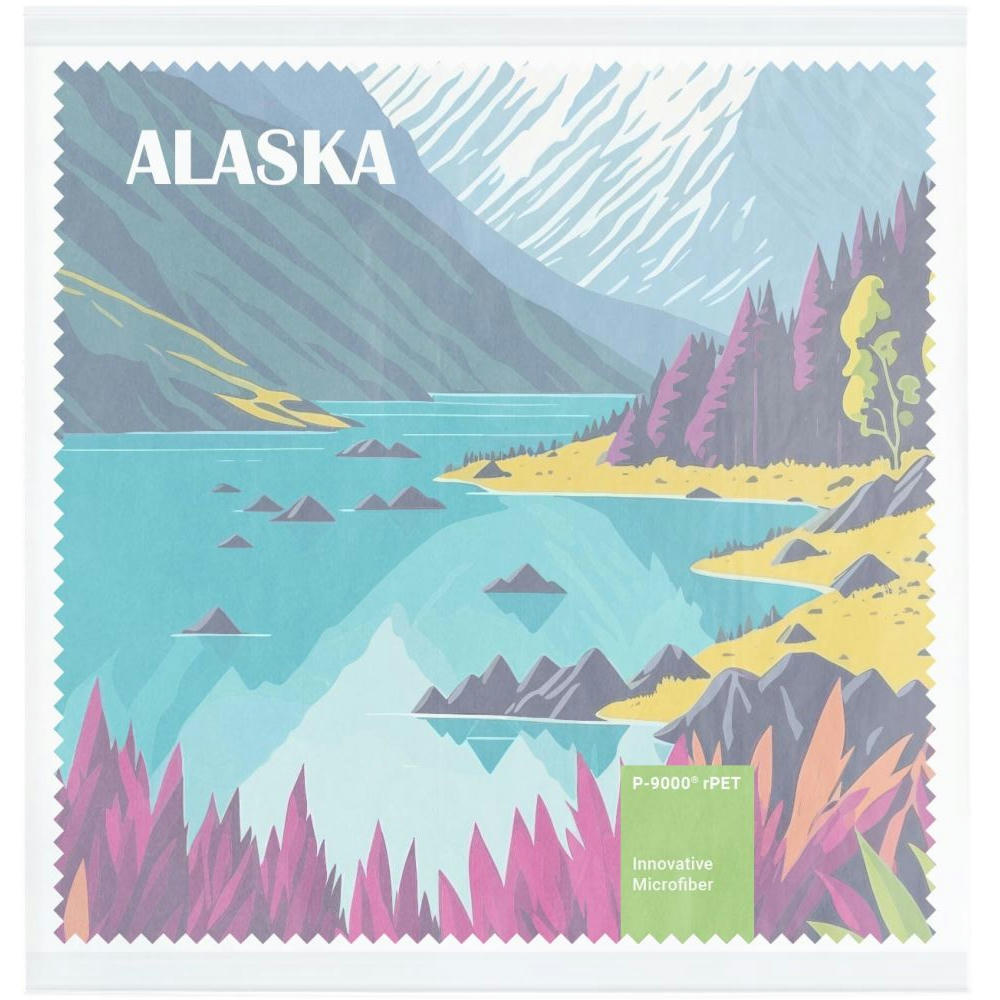 POLYCLEAN rPET Brillenputztuch 18x18 cm im Pergaminbeutel, All-Inclusive-Paket