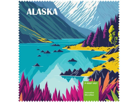 POLYCLEAN rPET Brillenputztuch 18x18 cm im Pergaminbeutel, All-Inclusive-Paket