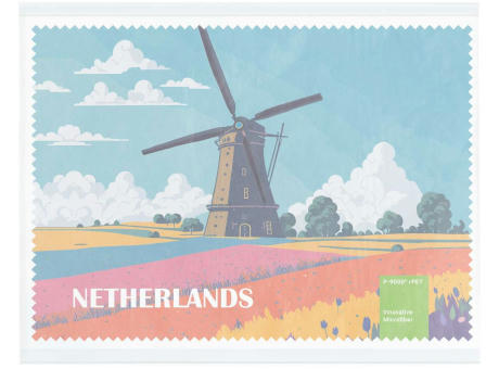 POLYCLEAN rPET Brillenputztuch 21x15 cm im Pergaminbeutel, All-Inclusive-Paket