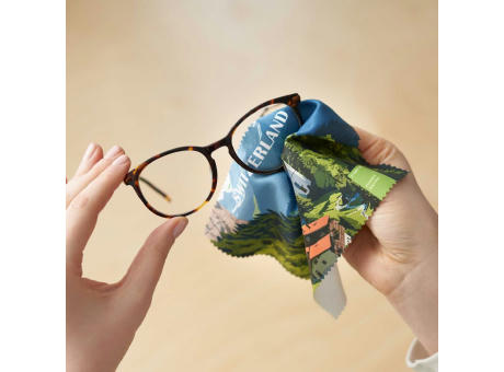 POLYCLEAN rPET Brillenputztuch 30x20 cm im Papieretui, All-Inclusive-Paket