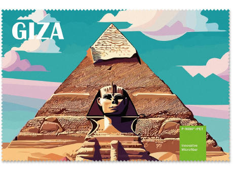 POLYCLEAN rPET Brillenputztuch 30x20 cm im Pergaminbeutel, All-Inclusive-Paket