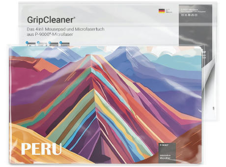 GripCleaner® 4in1 Mousepad 28x16 cm, All-Inclusive-Paket