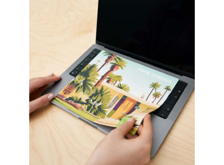 rPET GripCleaner® 4in1 Mousepad 23x20 cm, All-Inclusive-Paket 