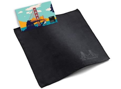 Microfaser-Prägetuch 20x20 cm im Papieretui, All-Inclusive-Paket