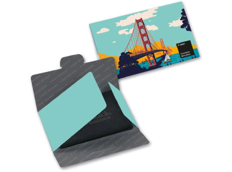 Microfaser-Prägetuch 20x20 cm im Papieretui, All-Inclusive-Paket