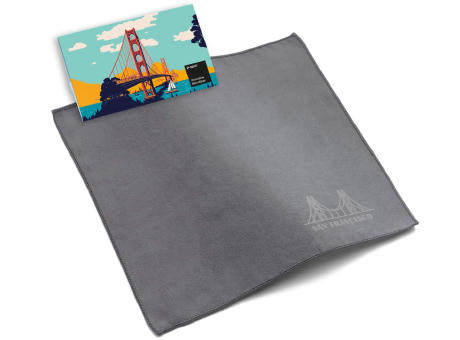 Microfaser-Prägetuch 20x20 cm im Papieretui, All-Inclusive-Paket