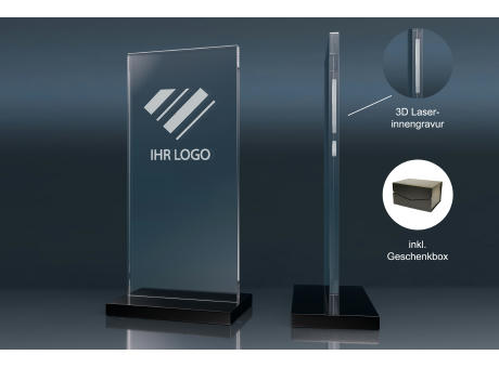 Crystal Trophy BLACK STAND (L)
