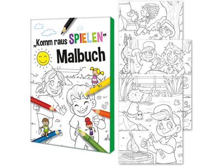 Malbuch - Komm raus Spielen
