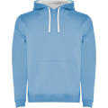 SUDADERA URBAN CON CAPUCHA T/XS CELESTE/BLANCO