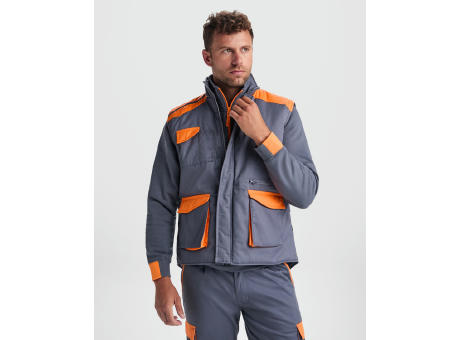 CHAQUETA ARMADA T/S PLOMO/NARANJA